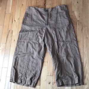 Loft cropped wide leg trousers